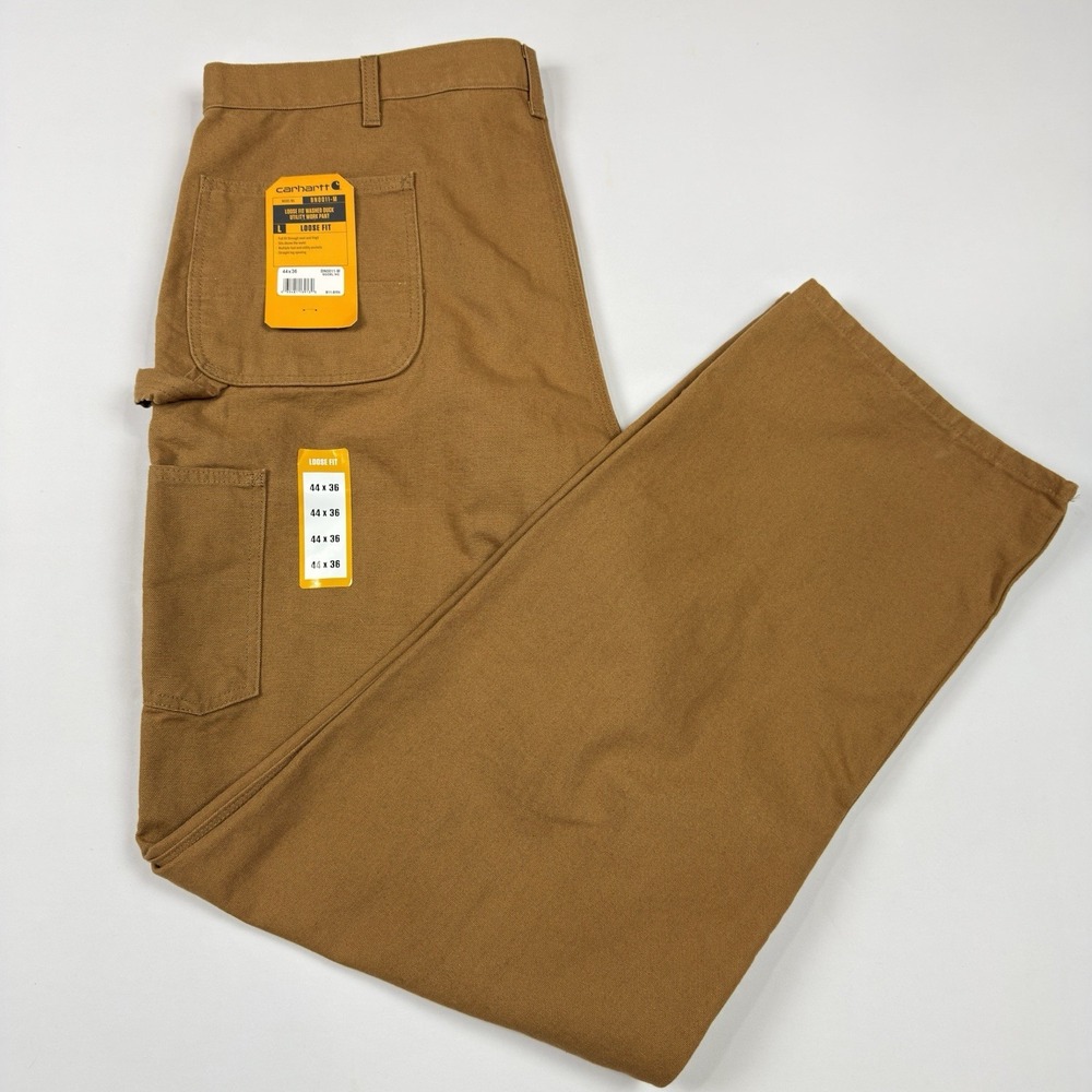 Carhartt B11 Loose Fit Washed Duck Utility Work Pants Mens 44x36 Canvas Straight